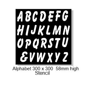 Alphabet 300 x 300 58mm high.